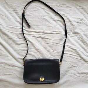 Vintage Coach 90s Leather Handbag Black